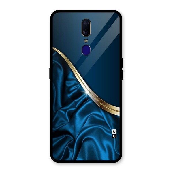 Blue Smooth Flow Glass Back Case for Oppo F11