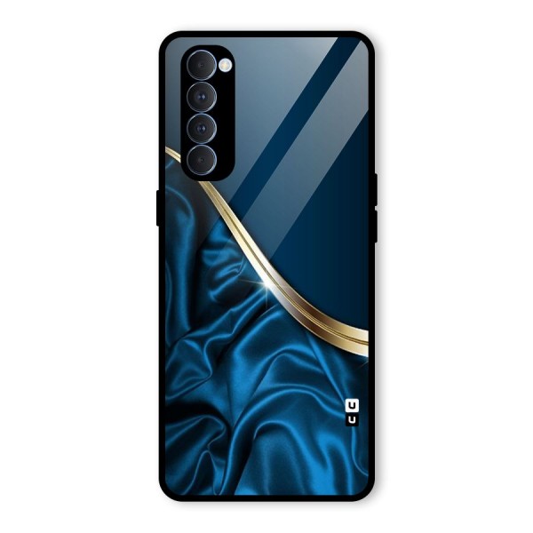 Blue Smooth Flow Glass Back Case for Oppo Reno4 Pro