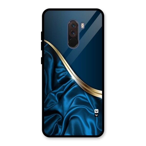 Blue Smooth Flow Glass Back Case for Poco F1