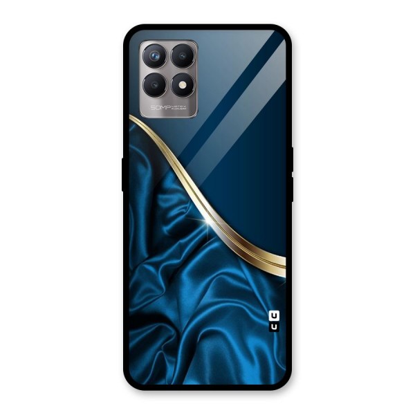 Blue Smooth Flow Glass Back Case for Realme 8i