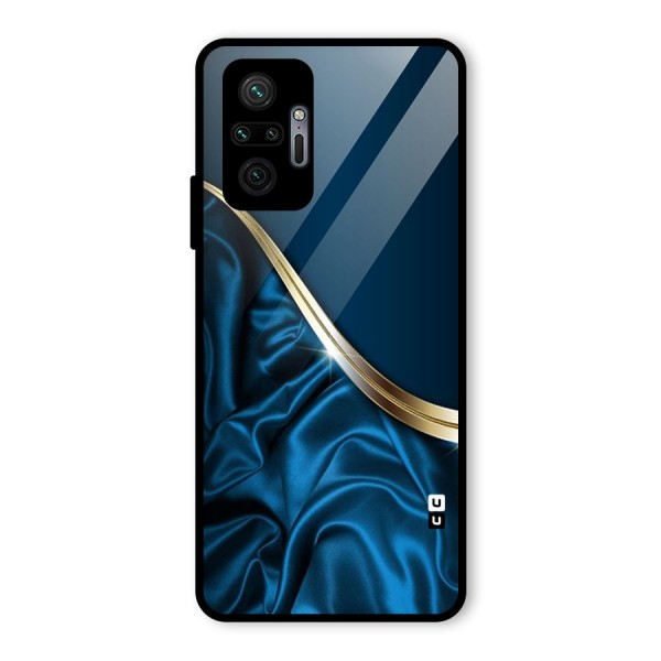Blue Smooth Flow Glass Back Case for Redmi Note 10 Pro