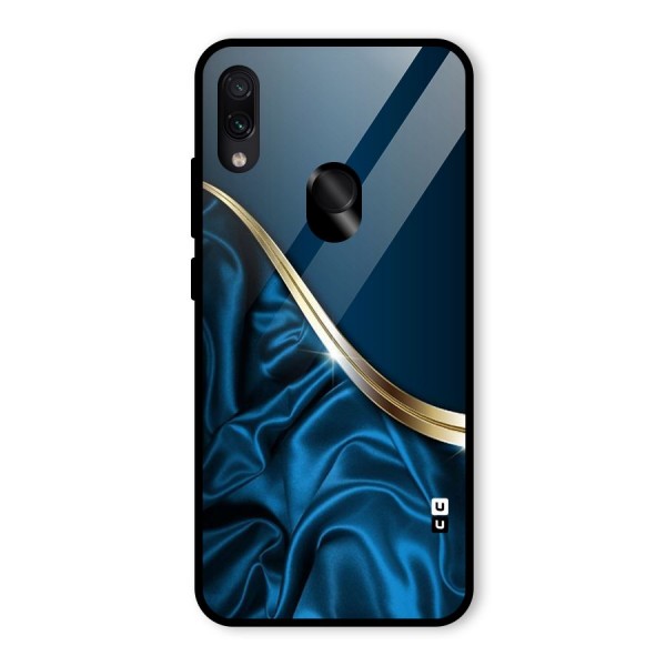 Blue Smooth Flow Glass Back Case for Redmi Note 7S