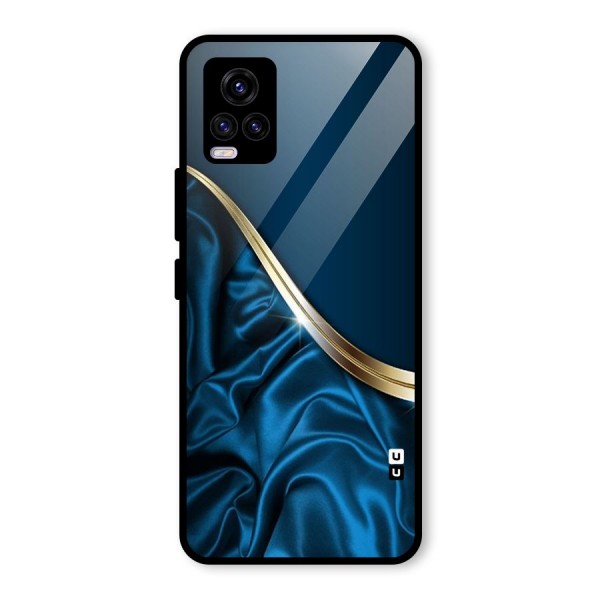 Blue Smooth Flow Glass Back Case for Vivo V20