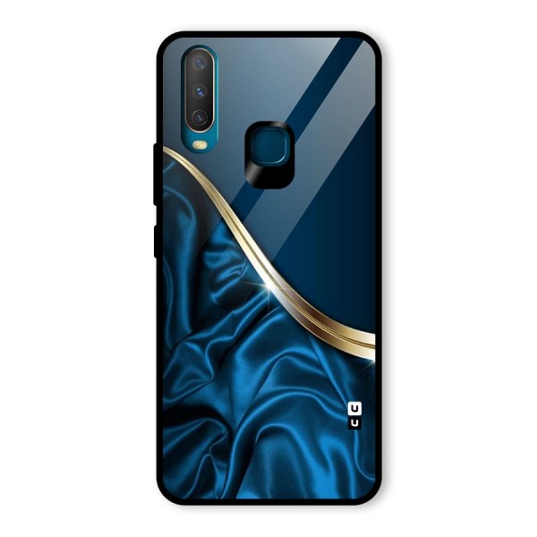 Blue Smooth Flow Glass Back Case for Vivo Y12