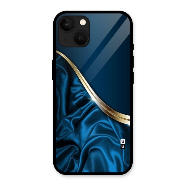 Blue Smooth Flow Glass Back Case for iPhone 13