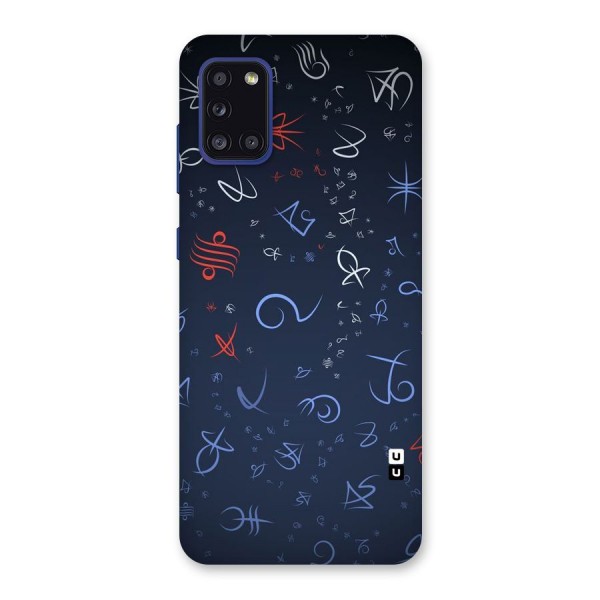 Blue Symbols Back Case for Galaxy A31