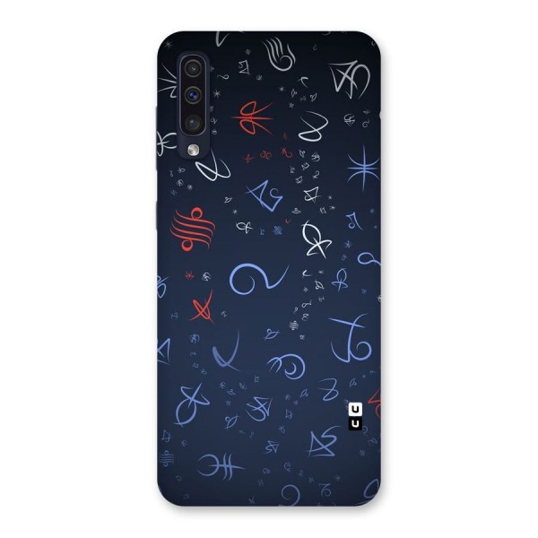 Blue Symbols Back Case for Galaxy A50