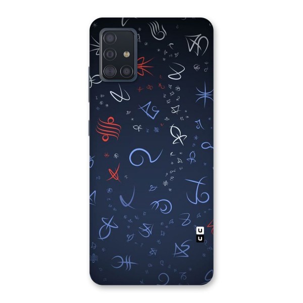 Blue Symbols Back Case for Galaxy A51