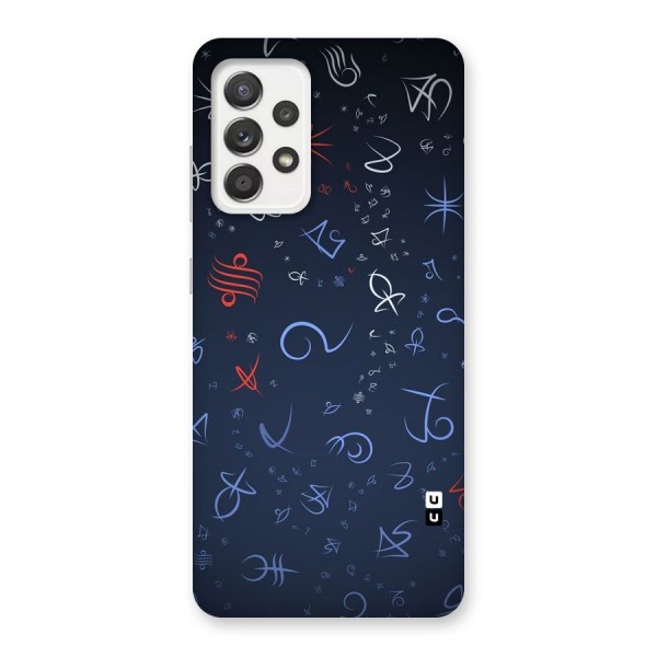 Blue Symbols Back Case for Galaxy A52