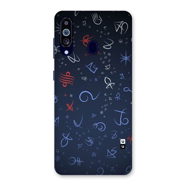 Blue Symbols Back Case for Galaxy A60