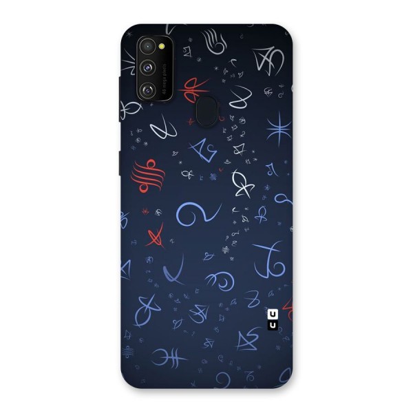 Blue Symbols Back Case for Galaxy M21