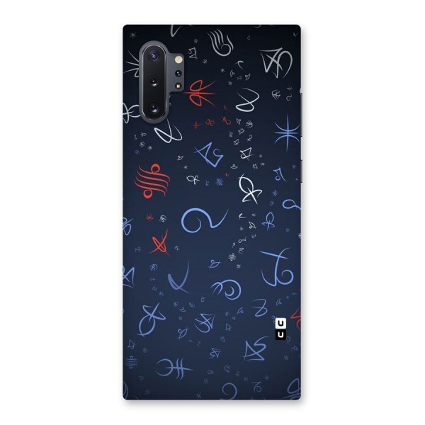 Blue Symbols Back Case for Galaxy Note 10 Plus