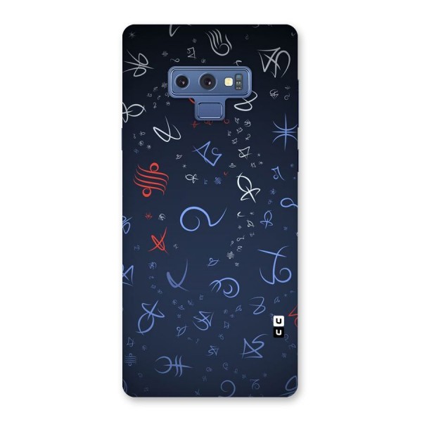 Blue Symbols Back Case for Galaxy Note 9