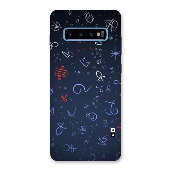 Blue Symbols Back Case for Galaxy S10 Plus