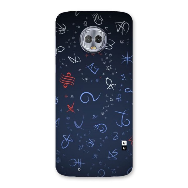 Blue Symbols Back Case for Moto G6