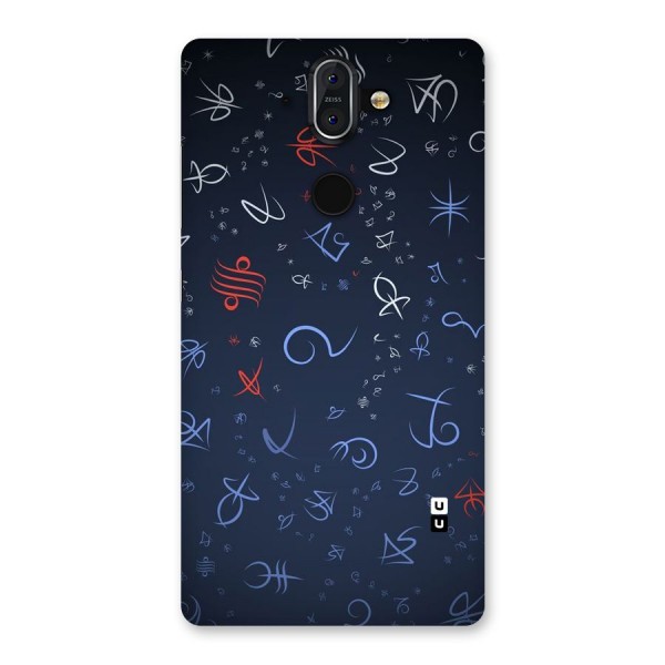 Blue Symbols Back Case for Nokia 8 Sirocco