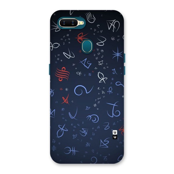 Blue Symbols Back Case for Oppo A7