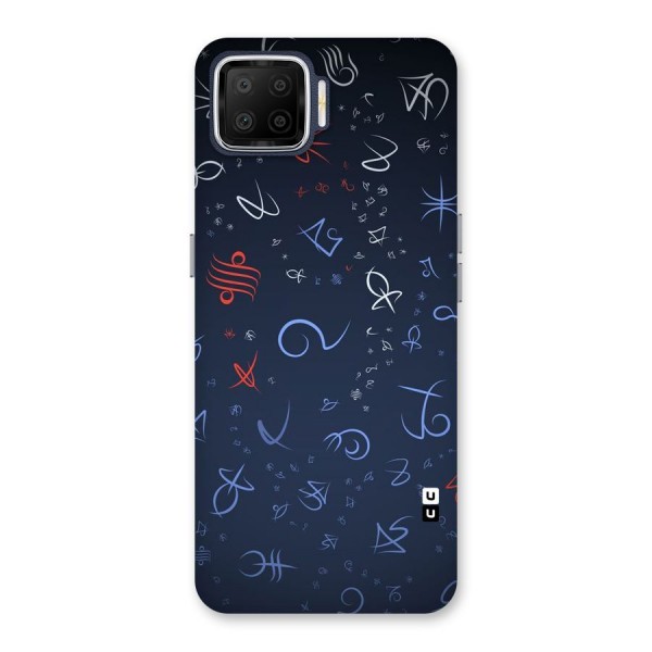 Blue Symbols Back Case for Oppo F17