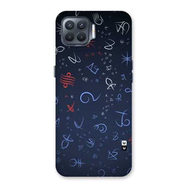 Blue Symbols Back Case for Oppo F17 Pro