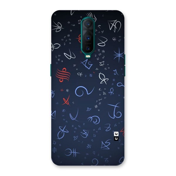 Blue Symbols Back Case for Oppo R17 Pro