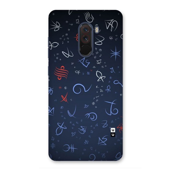 Blue Symbols Back Case for Poco F1