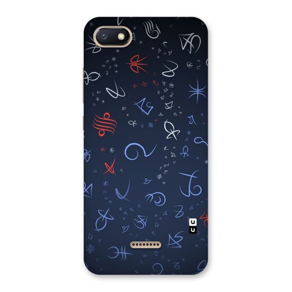 Blue Symbols Back Case for Redmi 6A