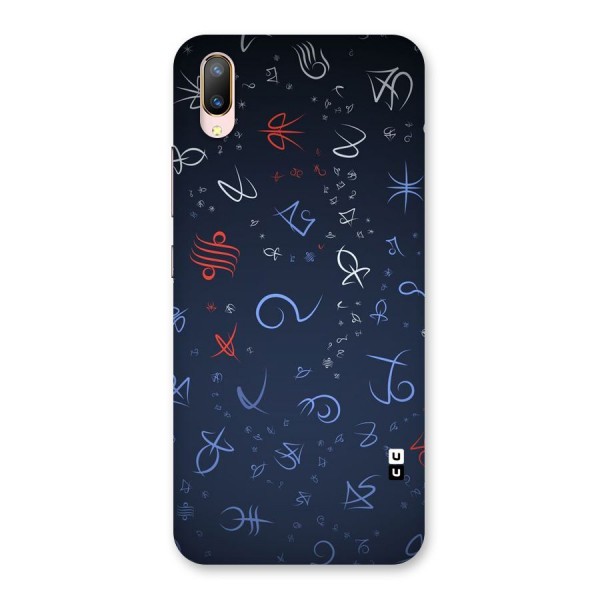 Blue Symbols Back Case for Vivo V11 Pro