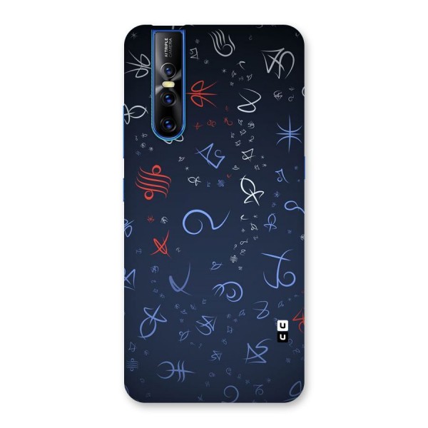 Blue Symbols Back Case for Vivo V15 Pro