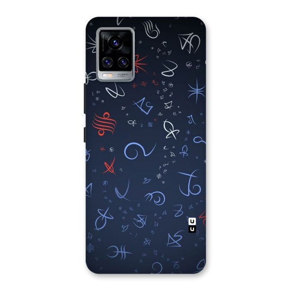 Blue Symbols Back Case for Vivo V20 Pro