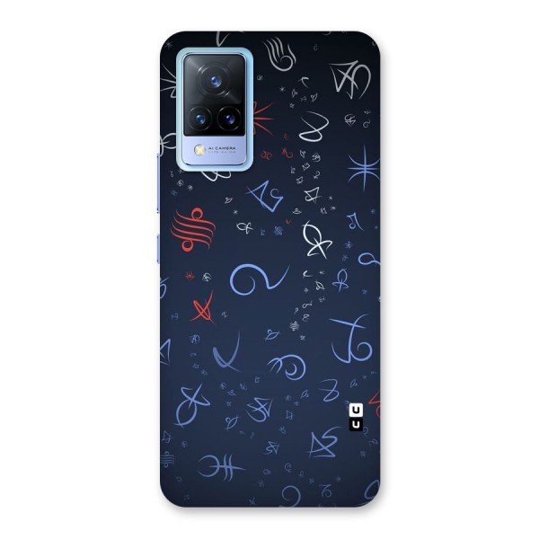 Blue Symbols Back Case for Vivo V21 5G