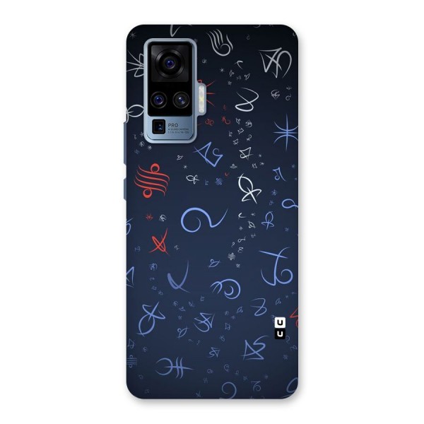 Blue Symbols Back Case for Vivo X50 Pro