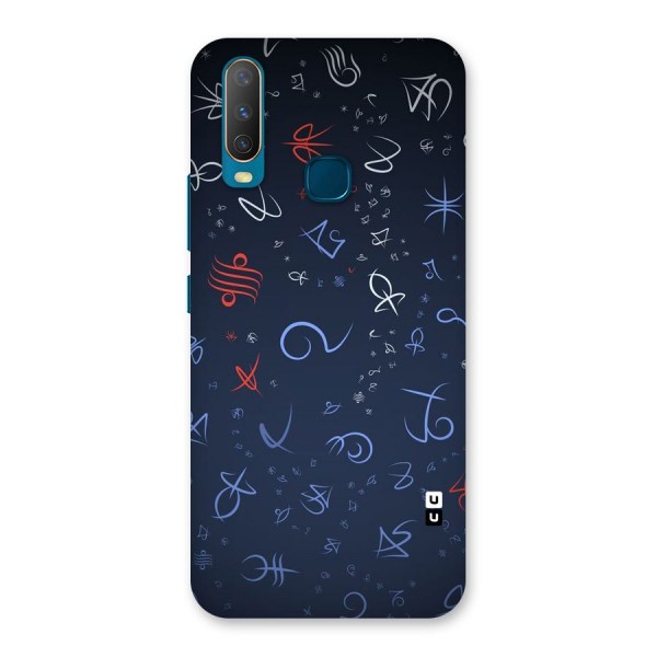 Blue Symbols Back Case for Vivo Y17