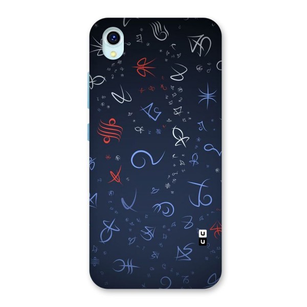 Blue Symbols Back Case for Vivo Y1s