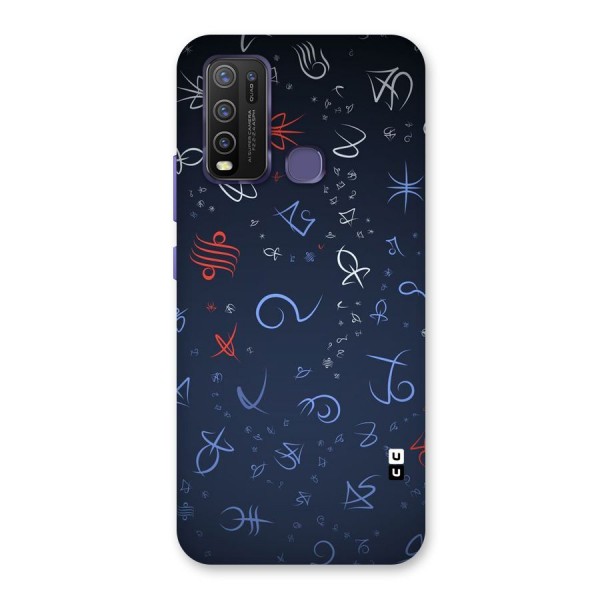 Blue Symbols Back Case for Vivo Y30