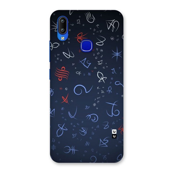 Blue Symbols Back Case for Vivo Y91