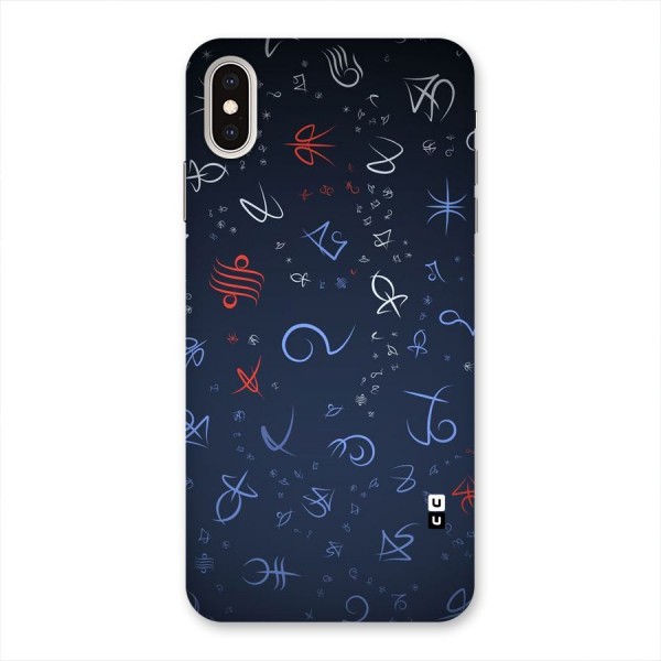 Blue Symbols Back Case for iPhone XS Max