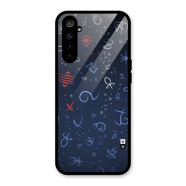 Blue Symbols Glass Back Case for Realme 6