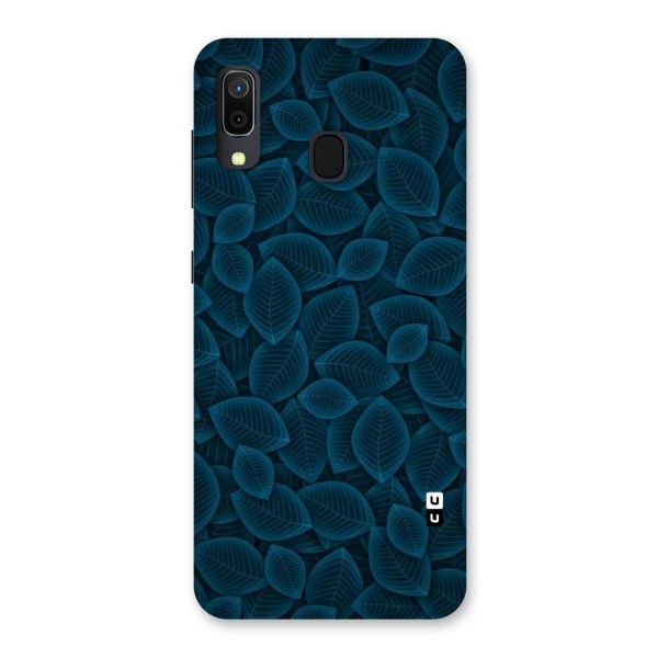 Blue Thin Leaves Back Case for Galaxy A20