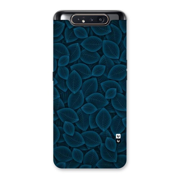 Blue Thin Leaves Back Case for Galaxy A80