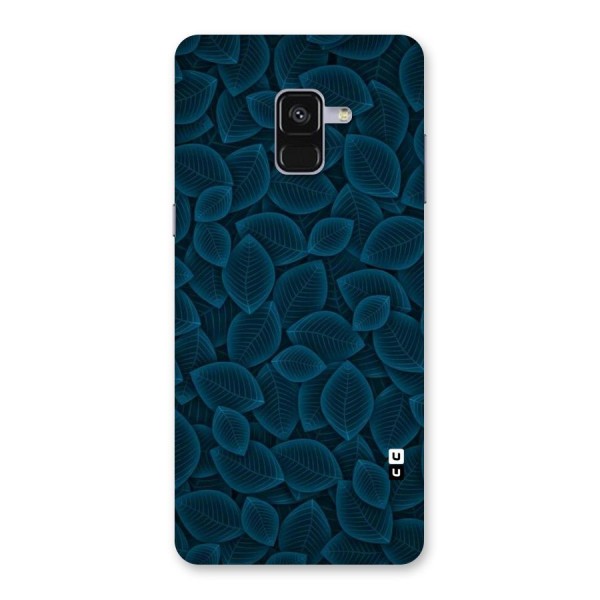 Blue Thin Leaves Back Case for Galaxy A8 Plus