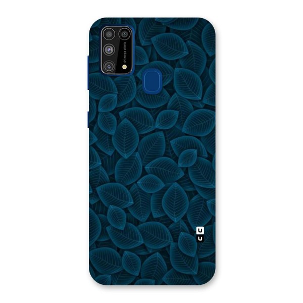 Blue Thin Leaves Back Case for Galaxy F41