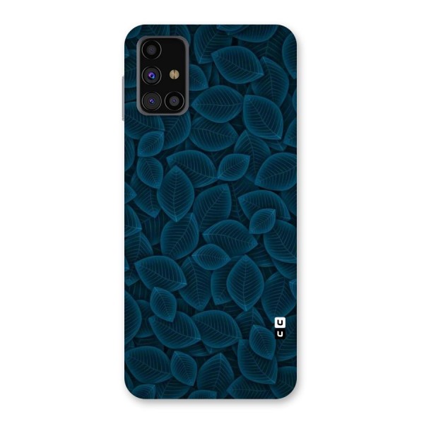 Blue Thin Leaves Back Case for Galaxy M31s