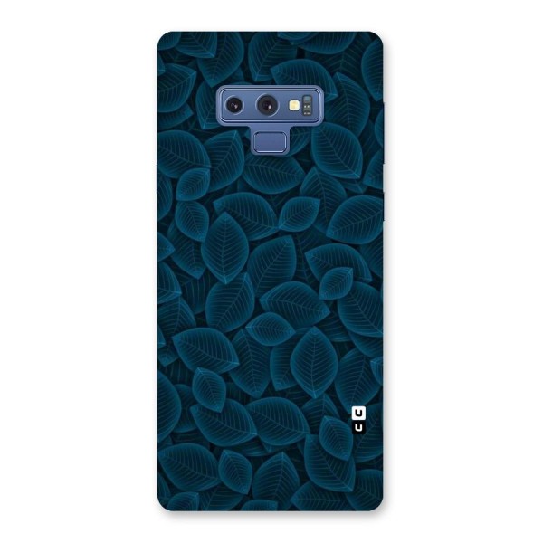 Blue Thin Leaves Back Case for Galaxy Note 9