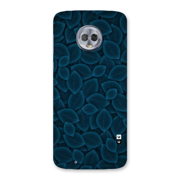 Blue Thin Leaves Back Case for Moto G6