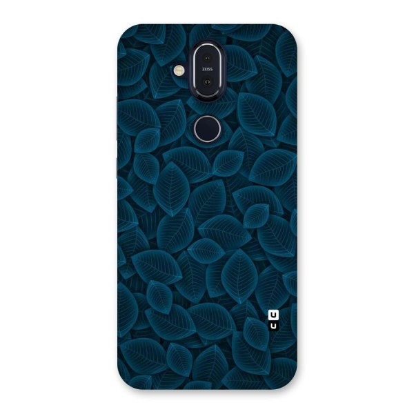 Blue Thin Leaves Back Case for Nokia 8.1