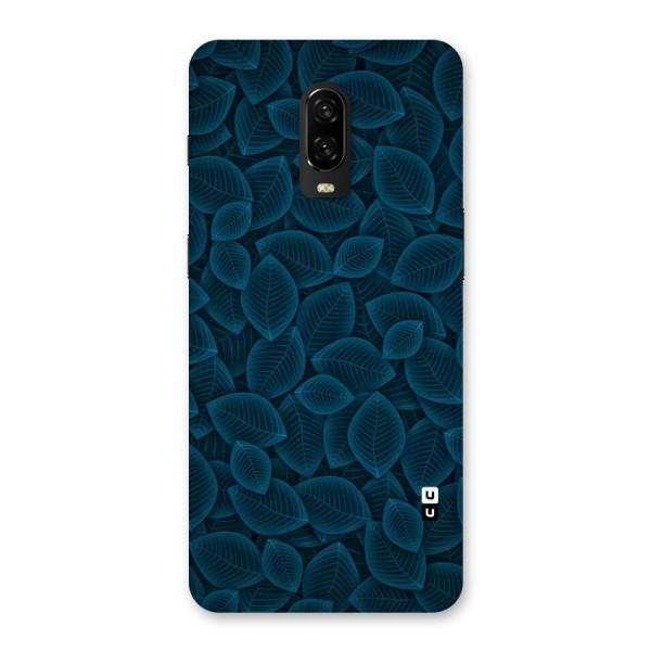 Blue Thin Leaves Back Case for OnePlus 6T