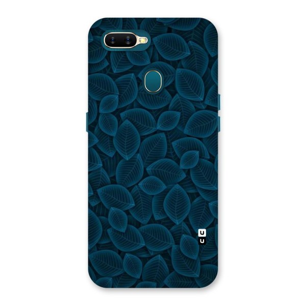 Blue Thin Leaves Back Case for Oppo A7