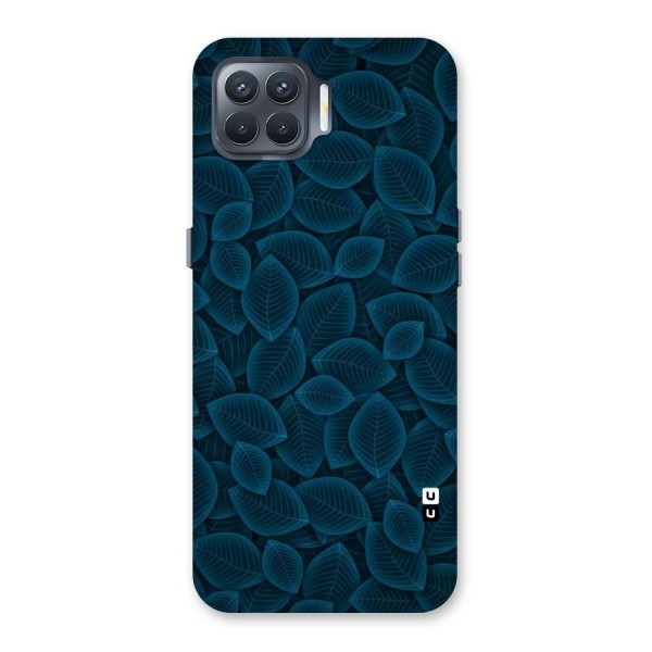 Blue Thin Leaves Back Case for Oppo F17 Pro