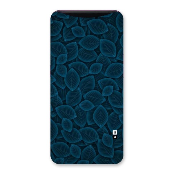 Blue Thin Leaves Back Case for Oppo Find X