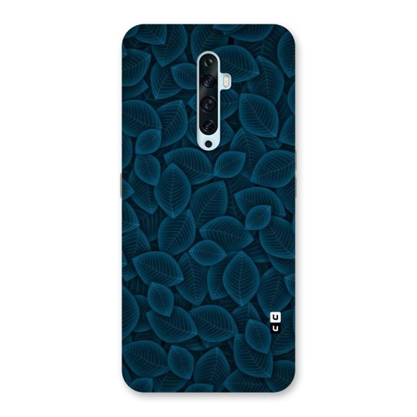 Blue Thin Leaves Back Case for Oppo Reno2 F